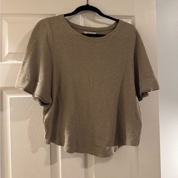 Madewell Texture & Thread Flutter Sleeve Top - Picture 3 of 7